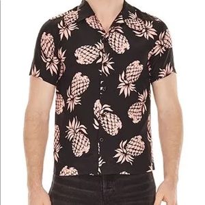 Sandro - Pineapple Print Slim Fit Shirt, small